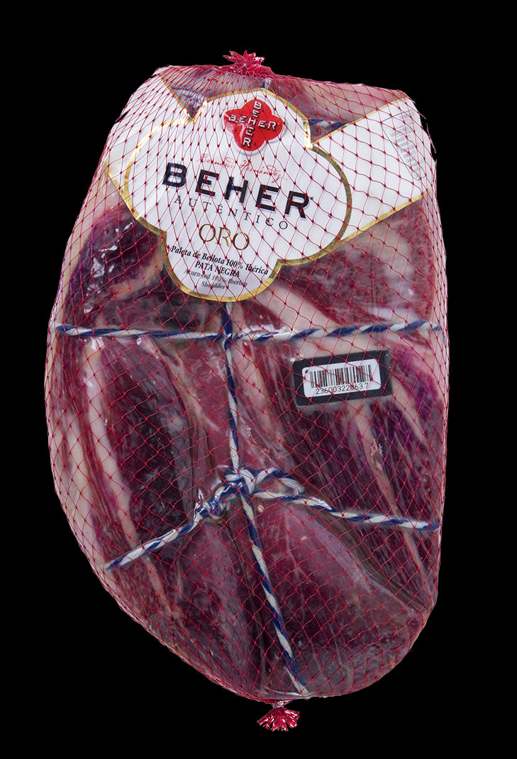 Paleta Beher 100% Ibérica Bellota etiqueta Oro deshuesada Jamón Ibérico de Bellota Jamones Beher de Guijuelo