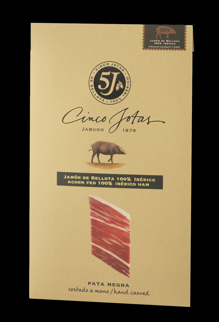 Jamón 5 Jotas 100 % Ibérico Bellota Loncheado 80 g Pata Negra Jamón Ibérico de Bellota Jamones 5 jotas