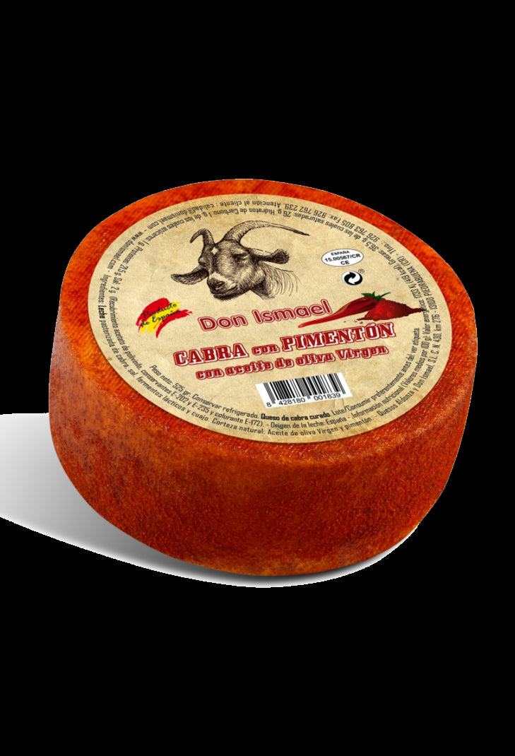 Queso de Cabra con Pimentón en Aceite de Oliva Semicurado Don Ismael 500 g Queso Quesos Don Ismael