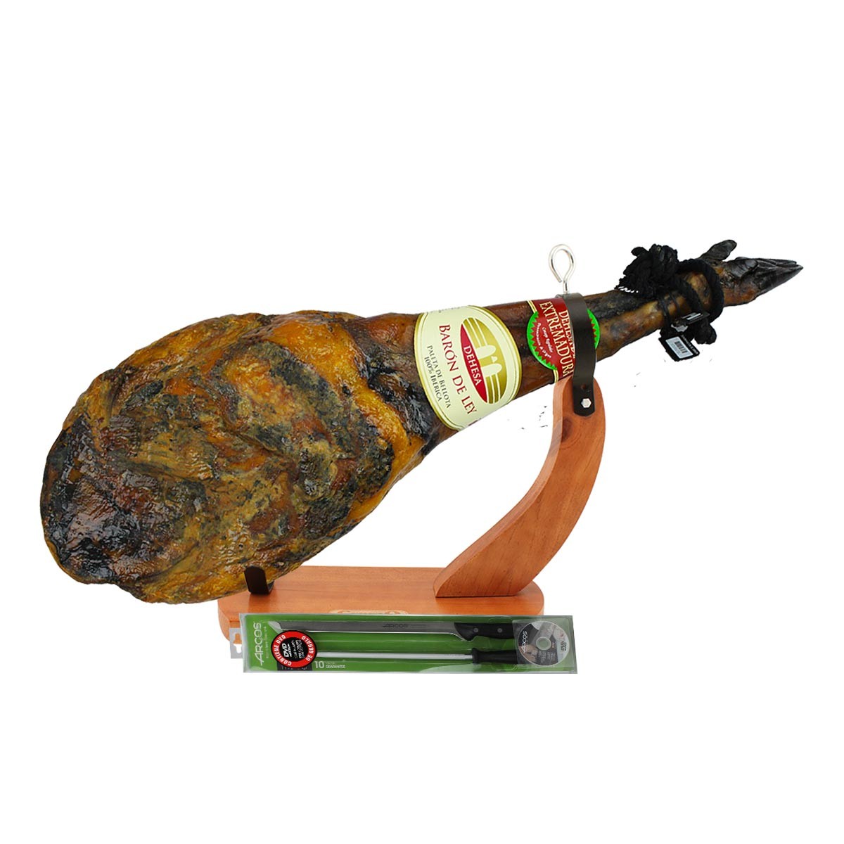 Paleta de Bellota 100% Ibérica con jamonero y cuchillo D.O. Dehesa de Extremadura Barón de Ley